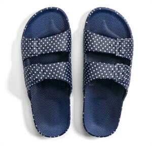 NEW FREEDOM MOSES women's moses sandals in navy white dot